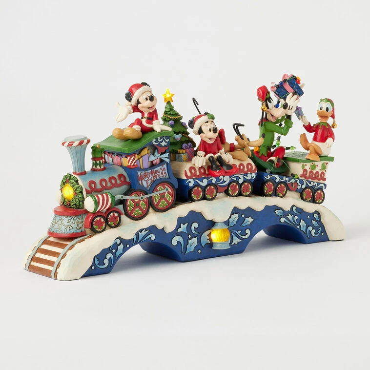 Enesco Jim Shore Mickey Mouse And Friends Light-Up Musical Train Figurine, 8.64" 6 Enesco Jim Shore Mickey Mouse And Friends Light-Up Musical Train Figurine, 8.64" - Image 4