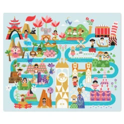 Hallmark Disney It's A Small World Map Throw Blanket, 60x52 -Hallmark Shop Disney Its a Small World Map Throw Blanket 1DYG2120 03