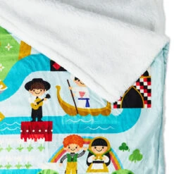 Hallmark Disney It's A Small World Map Throw Blanket, 60x52 -Hallmark Shop Disney Its a Small World Map Throw Blanket 1DYG2120 04