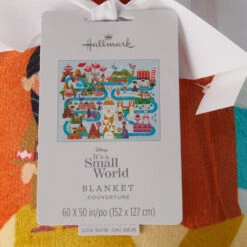 Hallmark Disney It's A Small World Map Throw Blanket, 60x52 -Hallmark Shop Disney Its a Small World Map Throw Blanket 1DYG2120 06
