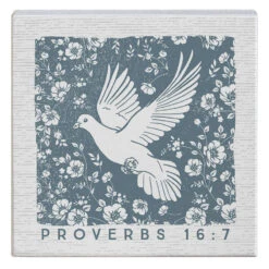 Sincere Surroundings Proverbs Dove Wood Block Sign