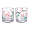 Hallmark Lacey Chabert Collection Holiday Bow Drinking Glasses, Set Of 2 -Hallmark Shop Drinking Glass Set With Colorful Bow Designs 1XKT8019 01