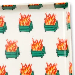 Hallmark Dumpster Fire Funny Trinket Tray -Hallmark Shop Dumpster Fire Funny Trinket Dish 1SHX1017 03