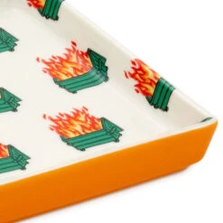 Hallmark Dumpster Fire Funny Trinket Tray -Hallmark Shop Dumpster Fire Funny Trinket Dish 1SHX1017 04