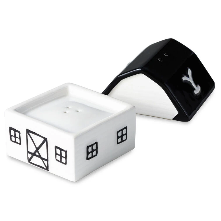 Hallmark Yellowstone Dutton Ranch Barn Stacked Salt And Pepper Shaker Set 5 Hallmark Yellowstone Dutton Ranch Barn Stacked Salt And Pepper Shaker Set - Image 3