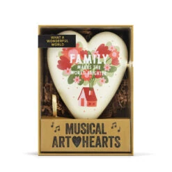 Demdaco Family Makes The World Brighter Musical Art Heart Sculpture 7 Demdaco Family Makes The World Brighter Musical Art Heart Sculpture -Hallmark Shop Family Makes the World Brighter Musical Art Heart 1003480451 03