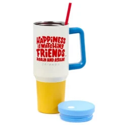 Hallmark Friends "Happiness Is" Insulated Travel Cup With Handle, 42 Oz. -Hallmark Shop Friends Happiness Is Travel Cup With Handle 1PCL1048 03