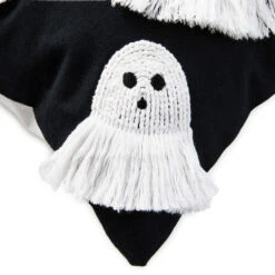 Hallmark Fringe Ghosts Halloween Pillow, 16x16 -Hallmark Shop Fringe Ghosts Halloween Pillow 1HGN5301 04