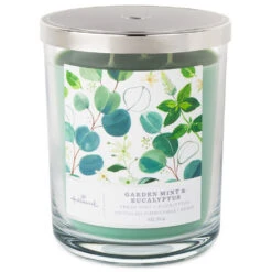 Hallmark Garden Mint And Eucalyptus 3-Wick Jar Candle, 16 Oz.