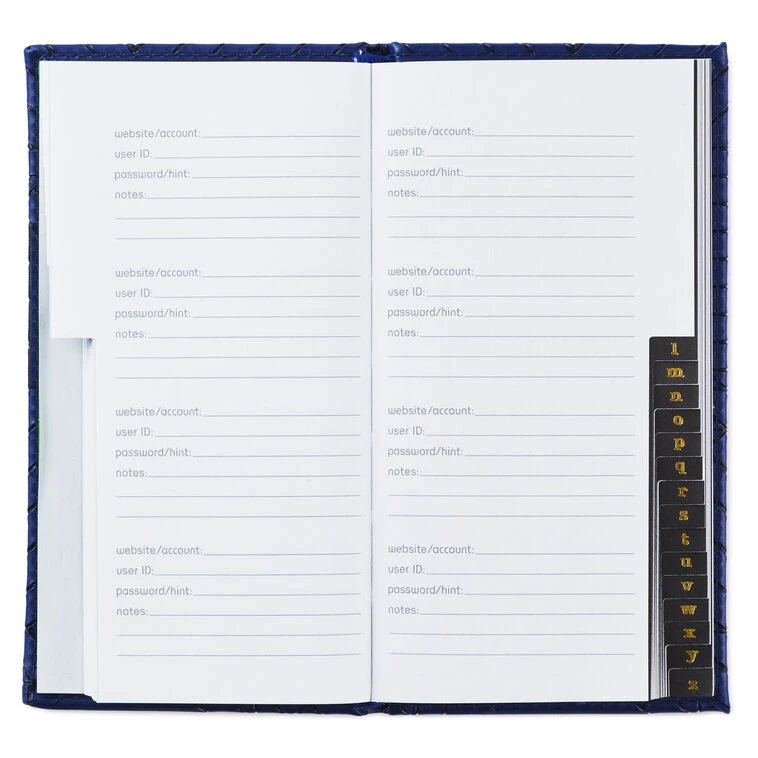Hallmark Geometric Navy Password Keeper 5 Hallmark Geometric Navy Password Keeper - Image 3