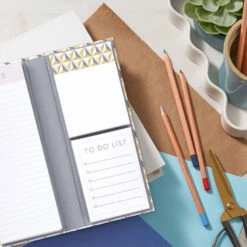 Hallmark Blush, Pink And Gray Geometric Folio And Memo Pad Set 9 Hallmark Blush, Pink And Gray Geometric Folio And Memo Pad Set -Hallmark Shop Geometric Pattern Folio With Memo Pads 3SOM1351 04