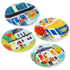 Hallmark Gilmore Girls Stars Hollow Appetizer Plates, Set Of 4