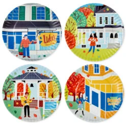 Hallmark Gilmore Girls Stars Hollow Appetizer Plates, Set Of 4 -Hallmark Shop Gilmore Girls Stars Hollow Appetizer Plate Set 1PCL1065 03