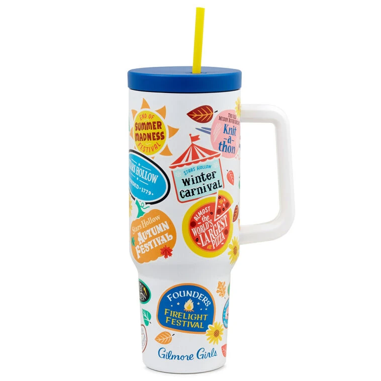 Hallmark Gilmore Girls Stars Hollow Town Festivals Insulated Travel Cup, 40 Oz. 3 Hallmark Gilmore Girls Stars Hollow Town Festivals Insulated Travel Cup, 40 Oz.