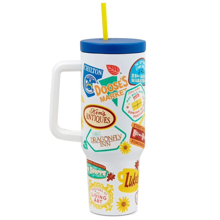 Hallmark Gilmore Girls Stars Hollow Town Festivals Insulated Travel Cup, 40 Oz. 4 Hallmark Gilmore Girls Stars Hollow Town Festivals Insulated Travel Cup, 40 Oz. - Image 2