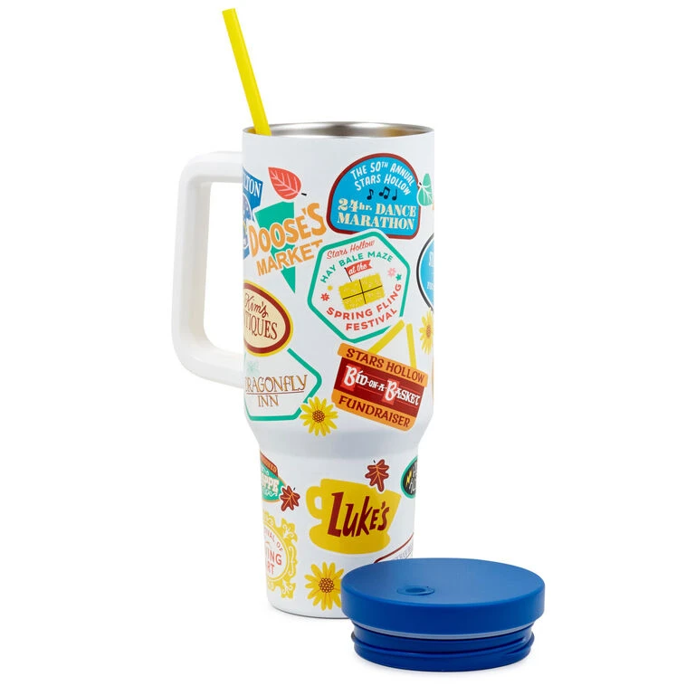 Hallmark Gilmore Girls Stars Hollow Town Festivals Insulated Travel Cup, 40 Oz. 5 Hallmark Gilmore Girls Stars Hollow Town Festivals Insulated Travel Cup, 40 Oz. - Image 3