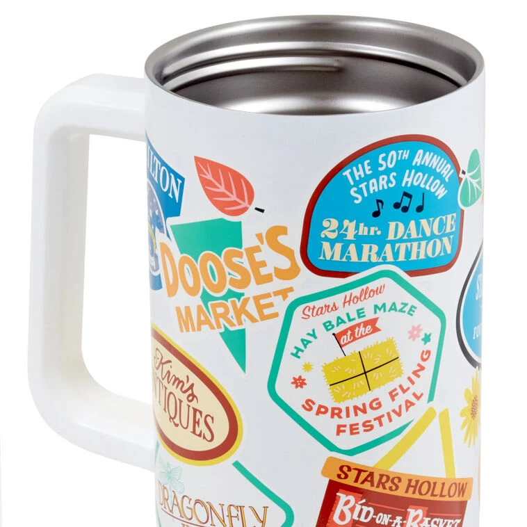 Hallmark Gilmore Girls Stars Hollow Town Festivals Insulated Travel Cup, 40 Oz. 6 Hallmark Gilmore Girls Stars Hollow Town Festivals Insulated Travel Cup, 40 Oz. - Image 4