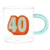 Hallmark Glass 40th Birthday Mug, 17.5 Oz. -Hallmark Shop Glass 40th Birthday Mug 1BIR1276 01