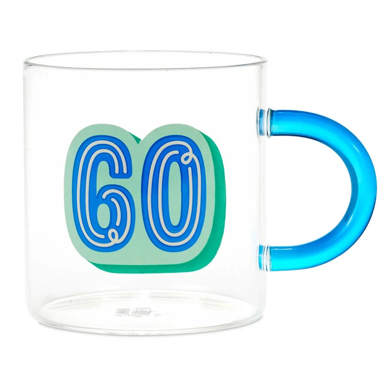 Hallmark Glass 60th Birthday Mug, 17.5 Oz. 3 Hallmark Glass 60th Birthday Mug, 17.5 Oz.