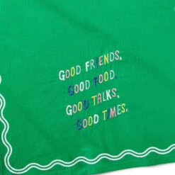 Hallmark Good Friends, Food, Talks And Times Tea Towel, 18x26 -Hallmark Shop Good Things List Kitchen Towel 1SNN1212 04