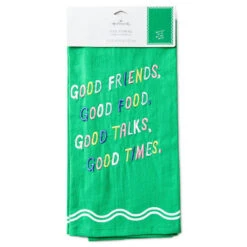 Hallmark Good Friends, Food, Talks And Times Tea Towel, 18x26 -Hallmark Shop Good Things List Kitchen Towel 1SNN1212 05