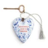 Demdaco Grandma's Love Art Heart Sculpture -Hallmark Shop Grandmas Love Blue Floral Art Heart Sculpture 1003480439 01