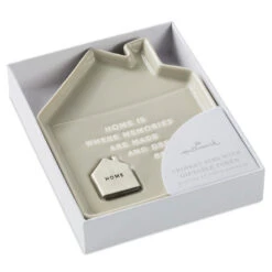 Hallmark House-Shaped Trinket Dish With Token -Hallmark Shop Gray HouseShaped Trinket Dish With Token 1BIT2001 06