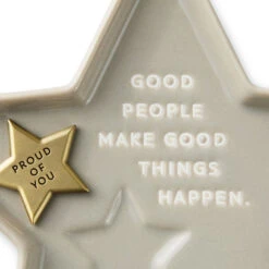 Hallmark Star-Shaped Trinket Dish With Token -Hallmark Shop Gray StarShaped Trinket Dish With Token 1BIT2003 05