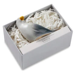 Hallmark Sculpted Eagle Figurine, 2.5" -Hallmark Shop Gray and White Ceramic Eagle Figurine 1SNN1193 04
