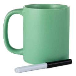 Hallmark Promoted To Grandparent Personalizable Mug With Marker, 13.5 Oz. -Hallmark Shop Green Mug for New Grandparent With Area to Add Date 1BBY5003 03