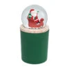 Green Mistletoe Scented Santa Sleigh Snow Globe Candle