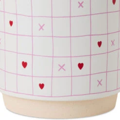Hallmark Love Grid Pattern Mug, 16 Oz. -Hallmark Shop Grid Pattern With Hearts Mug 1MUG3631 03