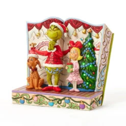 Enesco Jim Shore Grinch And Friends Light-Up Storybook Figurine, 6.2" -Hallmark Shop Grinch Max Cindy Lou Lighted Storybook Figurine 6017056 04