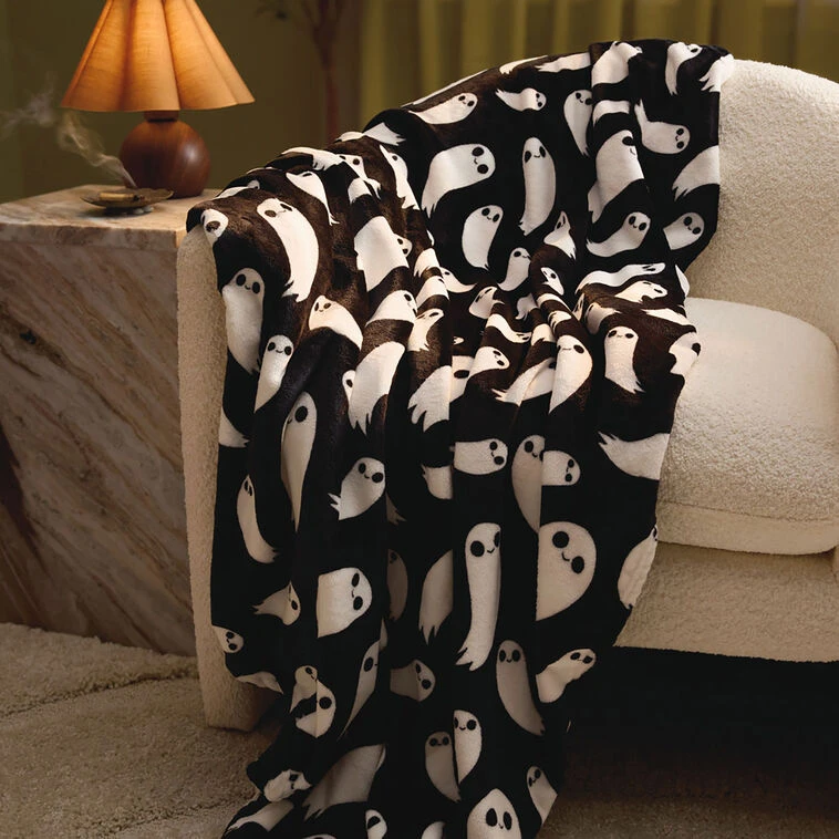 Hallmark Grinning Ghosts Throw Blanket, 50x60 4 Hallmark Grinning Ghosts Throw Blanket, 50x60 - Image 2