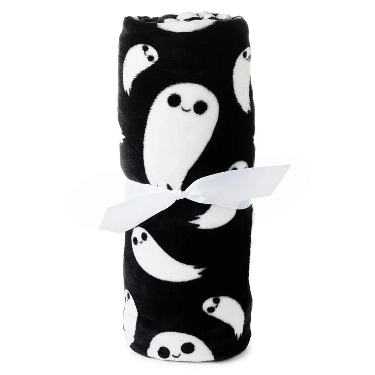 Hallmark Grinning Ghosts Throw Blanket, 50x60 8 Hallmark Grinning Ghosts Throw Blanket, 50x60 - Image 6