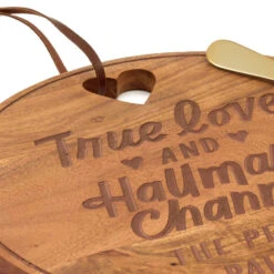 Hallmark Channel True Love Charcuterie Board With Spreader, 12" -Hallmark Shop Hallmark Channel True Love Charcuterie Board With Spreader 12 1HKC2332 04