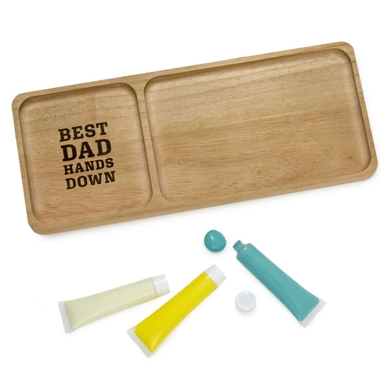 Hallmark Best Dad Hands Down Trinket Tray Handprint Kit, 12x5 6 Hallmark Best Dad Hands Down Trinket Tray Handprint Kit, 12x5 - Image 4