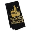 Hallmark Harry Potter™ Hogwarts™ Castle Tea Towel -Hallmark Shop Harry Potter Black and Gold Hogwarts Tea Towel 1HPO1112 01