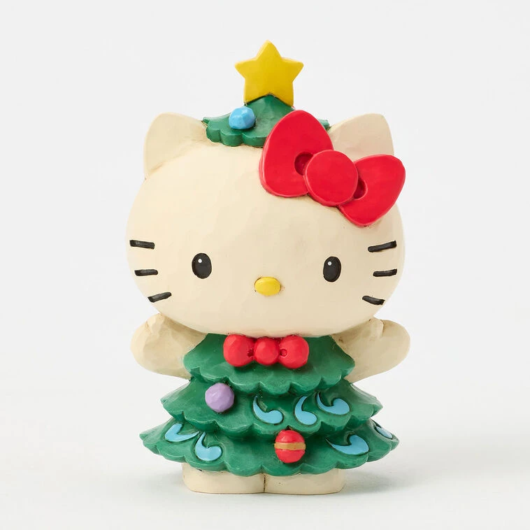 Enesco Jim Shore Sanrio Hello Kitty Christmas Tree Mini Figurine, 3.7" 3 Enesco Jim Shore Sanrio Hello Kitty Christmas Tree Mini Figurine, 3.7"