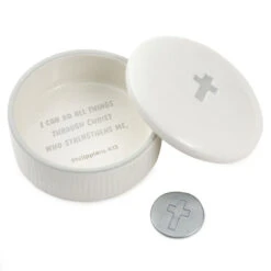 Hallmark I Can Do All Things Lidded Trinket Dish With Metal Token 7 Hallmark I Can Do All Things Lidded Trinket Dish With Metal Token -Hallmark Shop I Can Do All Things Trinket Dish With Metal Token 1KFA2019 03