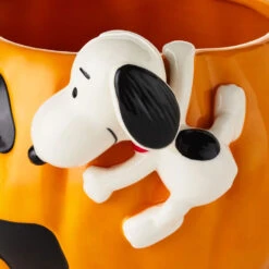 Hallmark Peanuts® Pumpkin Candy Bowl With Snoopy -Hallmark Shop JackoLantern Candy Dish With Sculpted Snoopy 1HGN1564 03