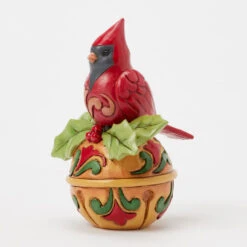 Enesco Jim Shore Heartwood Creek Cardinal On Jingle Bell Mini Figurine, 3.54" 9 Enesco Jim Shore Heartwood Creek Cardinal On Jingle Bell Mini Figurine, 3.54" -Hallmark Shop Jim Shore Cardinal Perched on Jingle Bell Figurine 6017279 03