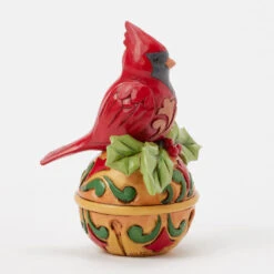 Enesco Jim Shore Heartwood Creek Cardinal On Jingle Bell Mini Figurine, 3.54" 11 Enesco Jim Shore Heartwood Creek Cardinal On Jingle Bell Mini Figurine, 3.54" -Hallmark Shop Jim Shore Cardinal Perched on Jingle Bell Figurine 6017279 05