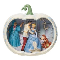 Enesco Jim Shore Disney Cinderella Scene In Carved Pumpkin Figurine, 8"