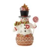 Enesco Jim Shore Heartwood Creek Gingerbread Snowman Figurine, 7" -Hallmark Shop Jim Shore Gingerbread Snowman Figurine 6017265 01