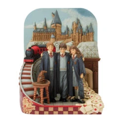 Enesco Jim Shore Harry Potter, Ron And Hermione With Train Figurine, 9"
