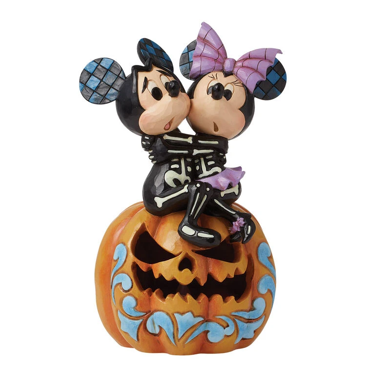 Enesco Jim Shore Disney Mickey And Minnie On Pumpkin Light-Up Figurine, 7.2" 3 Enesco Jim Shore Disney Mickey And Minnie On Pumpkin Light-Up Figurine, 7.2"