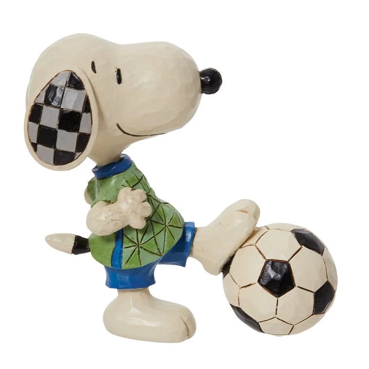 Enesco Jim Shore Peanuts Mini Snoopy With Soccer Ball Figurine, 3.25" 3 Enesco Jim Shore Peanuts Mini Snoopy With Soccer Ball Figurine, 3.25"
