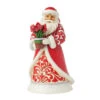 Enesco Jim Shore Heartwood Creek Santa With Blooming Amaryllis Figurine, 8.35" -Hallmark Shop Jim Shore Santa Holding Amaryllis Flower Figurine 6017005 01