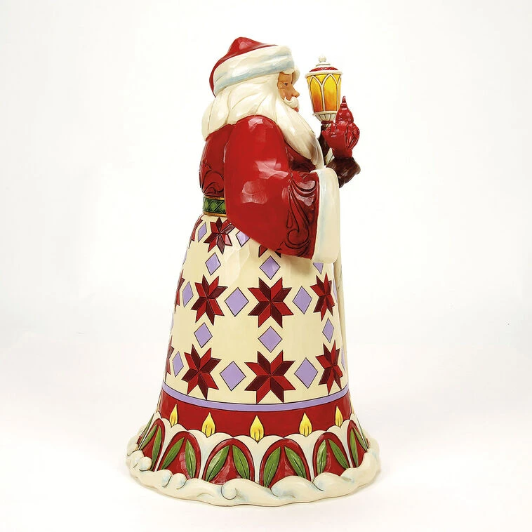 Enesco Jim Shore Heartwood Creek Santa Cardinal On Hand Figurine, 12.12" 6 Enesco Jim Shore Heartwood Creek Santa Cardinal On Hand Figurine, 12.12" - Image 4